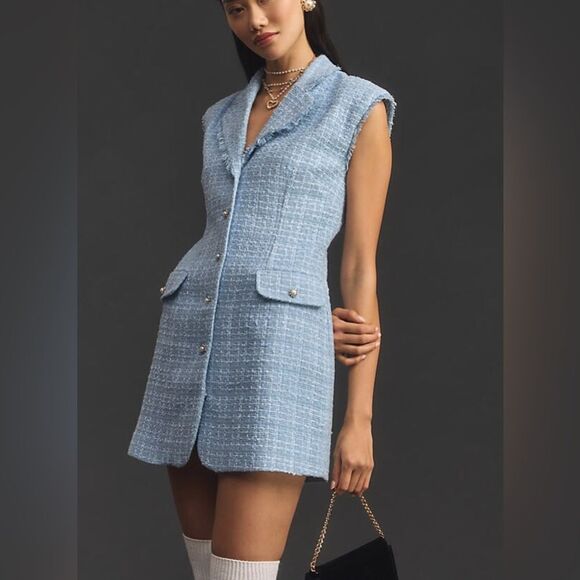 Maeve Sleeveless Tweed Blazer Mini Dress Size 2 NWOT - Picture 10 of 15